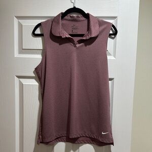 Nike Women's Sleeveless Polo Top - Maroon